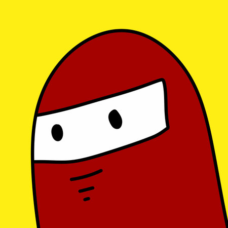 cartoon doodle red manの写真素材