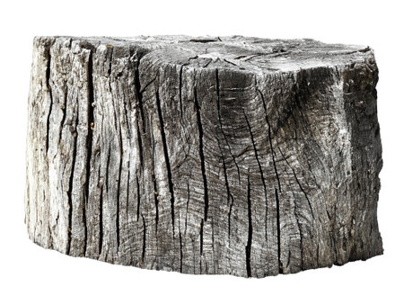 old wood stump isolatedの素材