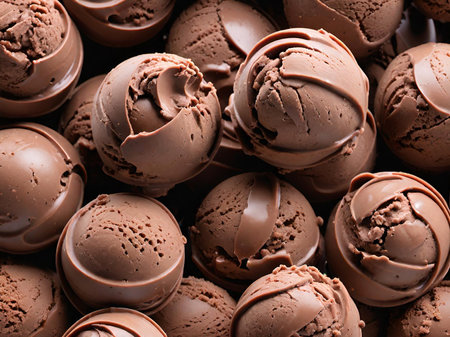 chocolate ice cream close upの素材