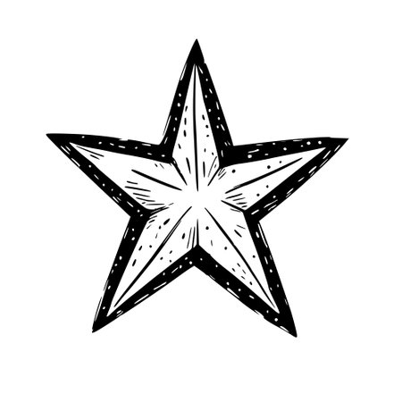 illustration of star iconの写真素材