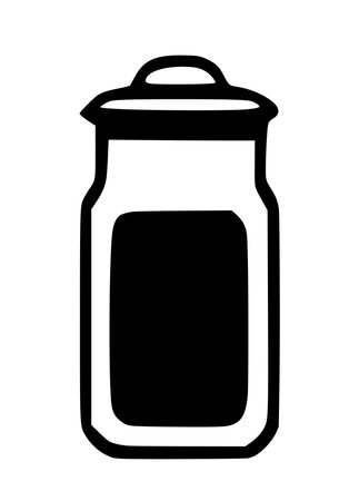 illustration of food bottle iconの写真素材