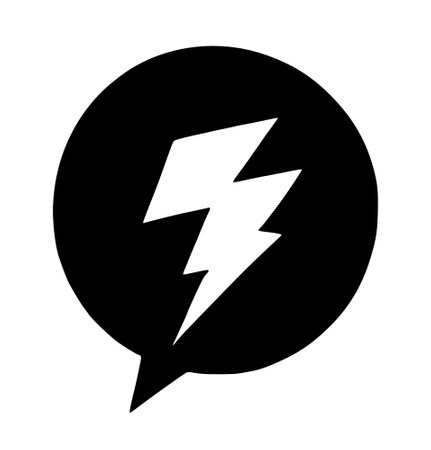 electric power icon, simple illustrationの写真素材