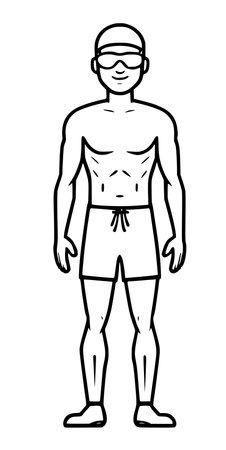 illustration of a cartoon male characterの写真素材