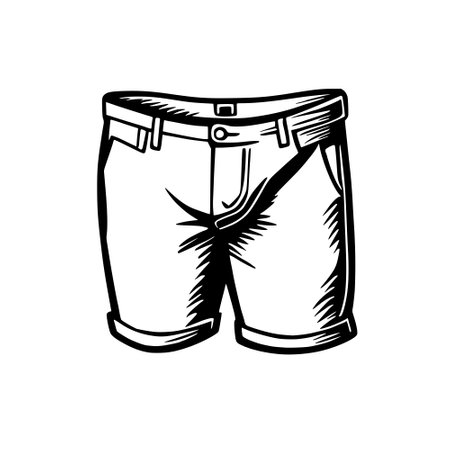 shorts cartoon on white backgroundの写真素材