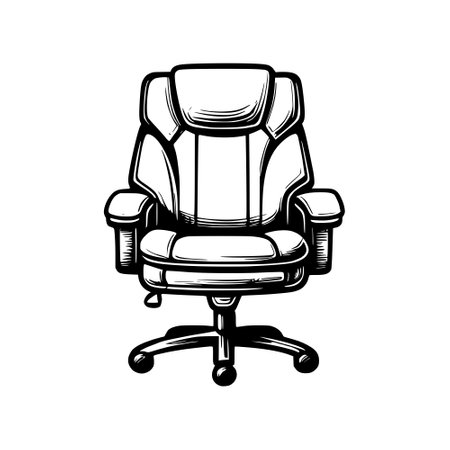 office chair isolated on white backgroundの写真素材