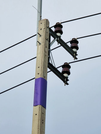 electricity pole with wires