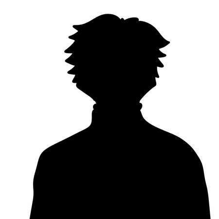 a silhouette of a man with a white background.の写真素材