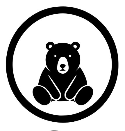 bear animal icon illustration