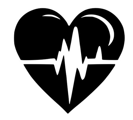 art illustration of heart beat iconの写真素材