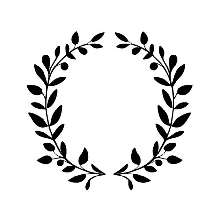laurel wreath icon, simple styleの写真素材