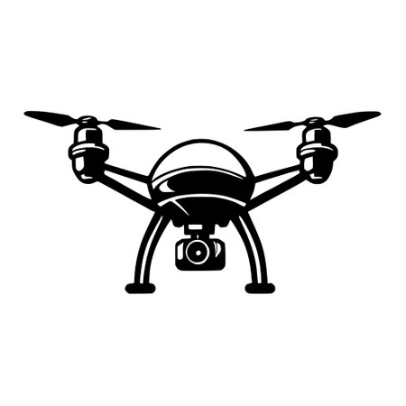 drone camera icon. simple illustration of drone icons for webの写真素材