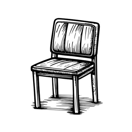 chair furniture icon in outline styleの写真素材