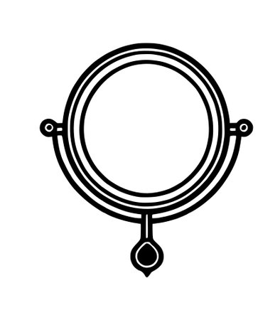 art illustration of cartoon mirrorの写真素材