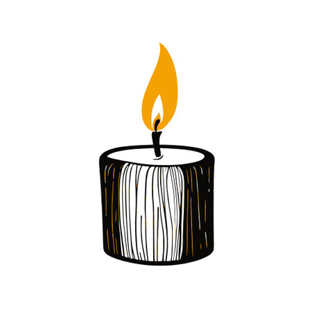 candle burning in a stick.の写真素材