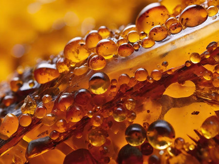 macro photography of amber resinの素材