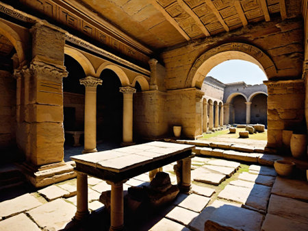 interior of the roman forumの素材