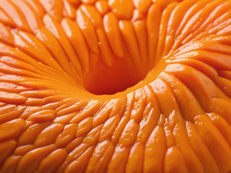 close up of a delicious orange creamの素材