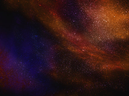 colorful starry sky with outer space backgroundの写真素材