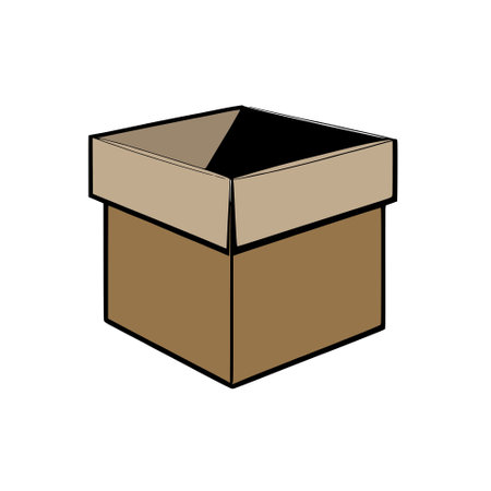isolated object of cardboard box. collection of cardboard box and cardboard stock symbol for web.の写真素材