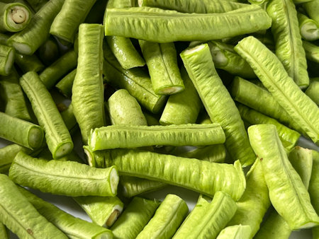 close up of fresh organic beans. high quality photoの写真素材