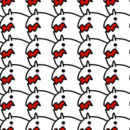 seamless pattern of cartoon monster. illustration.の写真素材