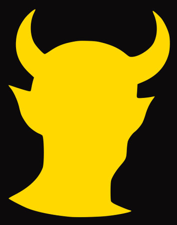 art devil flat icon