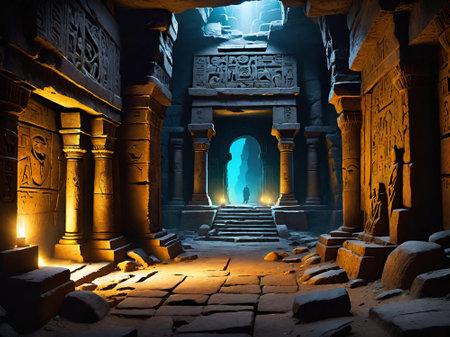 egyptian ancient temple in egypt.の素材