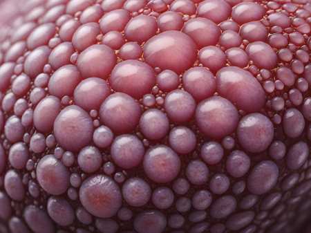 macro photo of a red skin textureの素材