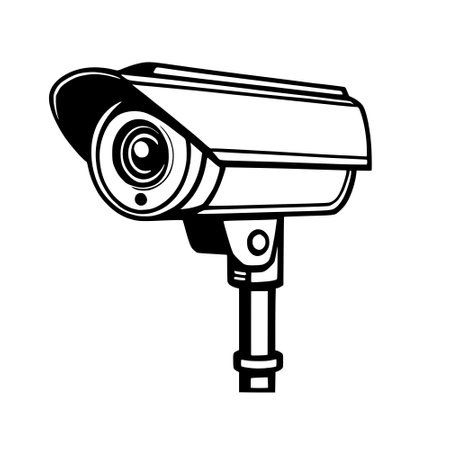 a security camera on a white background