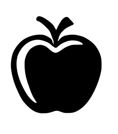 apple icon on white illustrationの写真素材