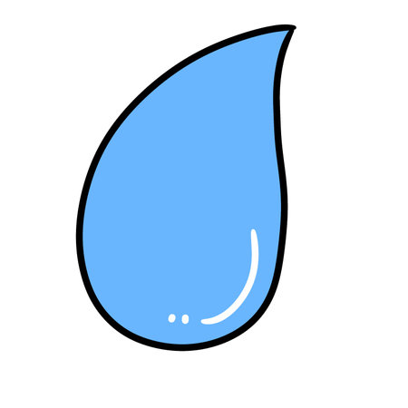 cartoon doodle drop of a drop of waterの写真素材
