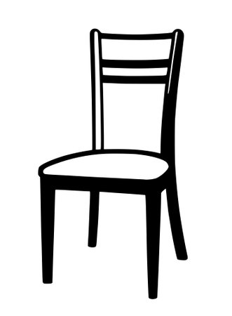 chair furniture isolated illustration designの写真素材