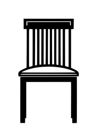 chair furniture isolated illustration designの写真素材