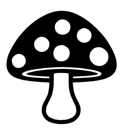 mushroom. web icon simple illustrationの写真素材