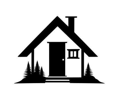 house with tree icon illustration graphic designの写真素材