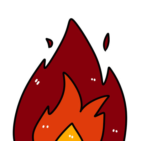 burning fire flame illustrationの写真素材