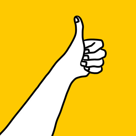 hand gesture. simple flat style illustration.の写真素材