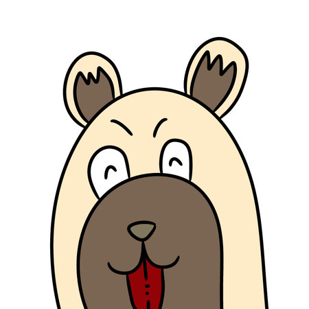 illustration of cute cartoon bearの写真素材