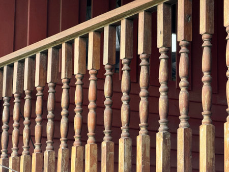 wooden fence in the city