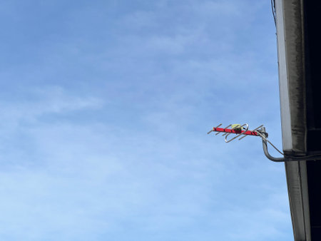 antenna with blue skyの写真素材