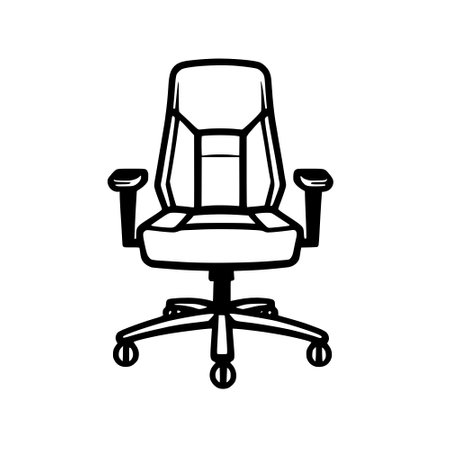 office chair icon, outline styleの写真素材