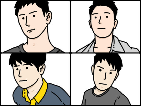 man in different poses