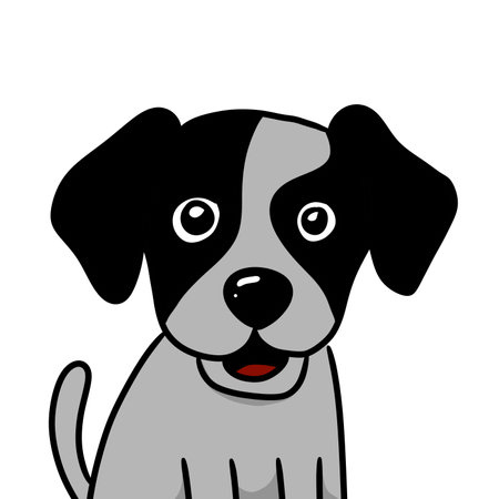 art illustration of dog cartoonの写真素材