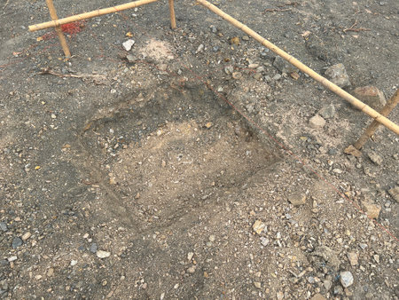 close up hole on the ground