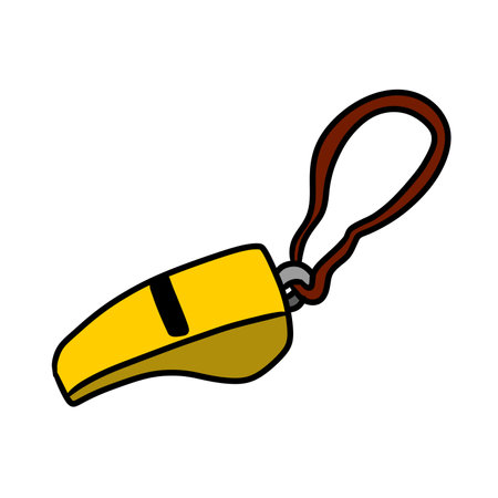 illustration of cartoon whistleの写真素材