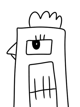 cartoon doodle crazy monsterの写真素材