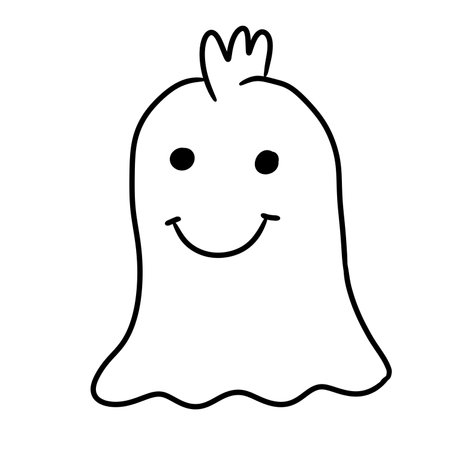 cute ghost cartoon iconの写真素材