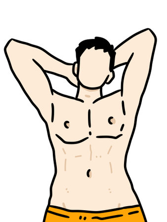 cute and cartoon style manの写真素材