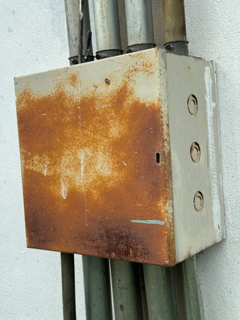 electrical outlet on a wallの写真素材