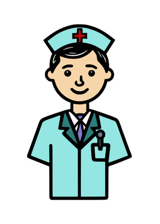 nurse cartoon illustration graphic designの写真素材